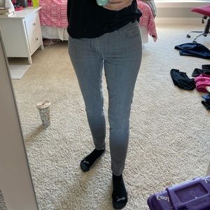 banana republic polka dot grey jeans size 26